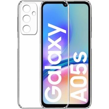 Case World Caseworld Samsung Galaxy A05S Kapak Kamera Korumalı Tıpalı Şeffaf Silikon Kılıf