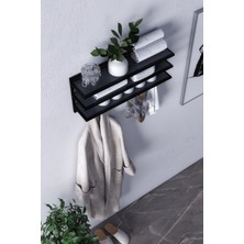 Lyla Concept Sofya 2 Katlı Antrasit Raflı Askılık,portmanto (43 Cm-4 Askı)