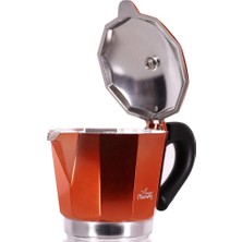 Any Morning Hes-6 Espresso Kahve Makinesi Alüminyum Moka Pot 240 ml Bakır