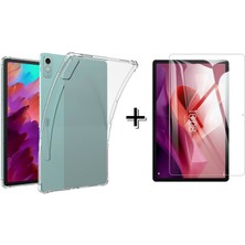 Forzacase Lenovo Tab P12 12.7’’ ile Uyumlu Anti Shock Silikon Kılıf + Temperli Kırılmaz Cam - FC014