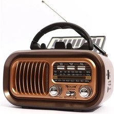 Ultratekno RX-BT628S Güneş Panelli Nostaljik Radyo Bt/tf/usb/fm/am/sw 3 Bandlı Radyo