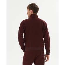 Ayma Active Kahverengi Gri Erkek Organik Pamuk Dik Yaka Sweatshirt