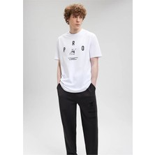 Baskılı Beyaz Tişört  0612176-620