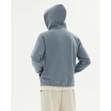 Ayma Active Mavi Erkek Organik Pamuk Kapşonlu Sweatshirt