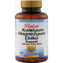 Balen Kalsiyum Magnezyum Çinko 90 Adet Kapsül 709 Mg