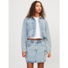 Jack & Jones Kadin Cep Detayli Denim Gömlek - Kayla