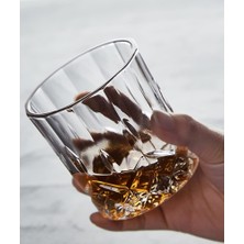 Hubby Chef Viski Kokteyl Bardağı Kadehi 360 Dönen Cam Bardak 2li Set 300ML