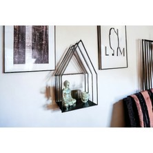 Deco Şık Siyah Metal Duvara Monte Şamdan Dekoratif Mumluğu