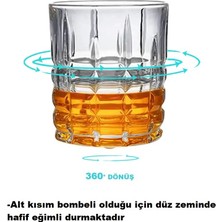 Hubby Chef Viski Kokteyl Bardağı Kadehi 360 Dönen Cam Bardak 2li Set 300ML