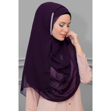 Hürrem Bone Mürdüm Pratik Hazır Geçmeli Malezya Şal Şifon Taşlı 1850_07