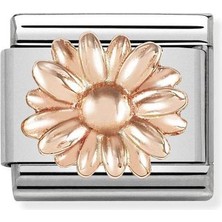 Nomination Composable Classic Dekoratif Link - Semboller Kabartma - Papatya -  9k Rose Altın