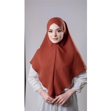 Hürrem Bone Taba Pratik Hazır Geçmeli Tesettür Eşarp Pamuk Caz Kumaş Tek Katlı Çapraz 2305_33