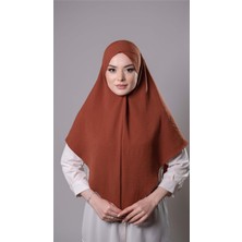 Hürrem Bone Taba Pratik Hazır Geçmeli Tesettür Eşarp Aerobin Kumaş  Çapraz Hijab 2307_33
