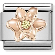 Nomination Composable Classic Dekoratif Link - Semboller - Nergis - (13 Daffodil) 9k Rose Altın