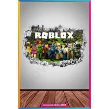 Nova Noook Roblox 3D Cam Duvar Sticker Cocuk Odası (STICKER-00238)