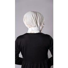 Hürrem Bone Krem Pratik Hazır Geçmeli Tesettür Eşarp Sandy Kumaş Arkadan Çıtçıtlı 2206_40