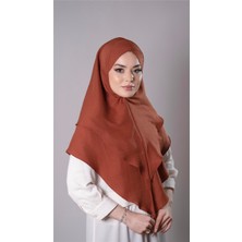 Hürrem Bone Taba Pratik Hazır Geçmeli Tesettür Eşarp Pamuk Caz Kumaş Çift Katlı Çapraz 2304_33