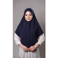 Hürrem Bone Lacivert Pratik Hazır Geçmeli Tesettür Eşarp Aerobin Kumaş  Çapraz Hijab 2307_02