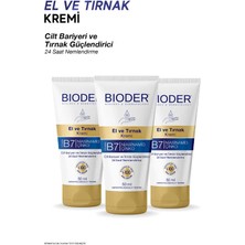 Bioder El ve Tırnak Kremi Cilt Bariyeri ve Tırnak Güçlendirici - Vitamin B7 Niasinamid Çinko 3'lü  50 ml