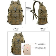 Songli Jungle Camo 35L Erkekler Ordu Askeri Taktik Sırt Çantası Açık Spor Yürüyüş Trekking Sırt Çantası Kamp Su Geçirmez 3 Gün Avcılık Sırt Çantası Çanta (Yurt Dışından)