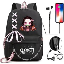 Songli Stil 06 Nezuko Demon Slayer Sırt Çantası Anime Cosplay Unisex Öğrenciler Okul Çantası Karikatür Gizli Sakli Konusmalar Dizüstü Seyahat Sırt Çantası Açık Çanta (Yurt Dışından)