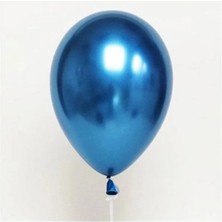 Balonevi Balon Kaliteli Krom 10 Adet Mavi Renkli