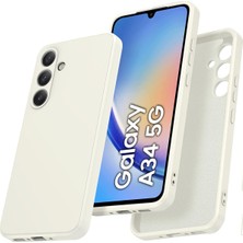 Eabhulie Samsung Galaxy A34 5g Için Ince Sıvı Silikon Telefon Kılıfı - Beyaz (Yurt Dışından)