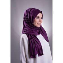 Hürrem Bone Mürdüm Düz Klasik Şal Viskon Kumaş Likralı Penye 202101_07