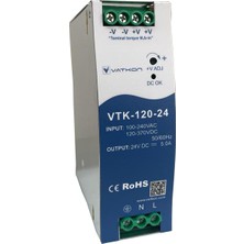 Vatkon VTK-120-24 / 24V, 5A Güç Kaynağı