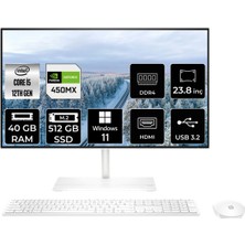 Hp 24-CB1008NT Intel Core I5 1235U 40GB 512GB SSD MX450/2GB 23.8" Fhd W11P All In One Bilgisayar 79N35EA 79N35EAP737