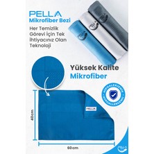 Pella Active Çamaşır Suyu ile Kullanılabilen Tek Mikrofiber Bez 3'lü Temizlik Bezi, 60x40 Cm