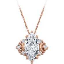 Sirius Pırlanta Luna Dream Pırlanta ve Beyaz Topaz Taşlı Kolye 0402P0018