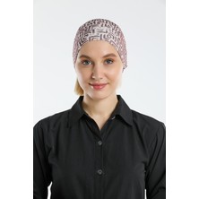 Hürrem Bone Vizon Pratik Hazır Geçmeli Tesettür Bone Sandy Kumaş Geometrik 2117_10