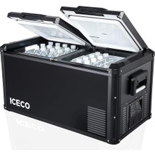 Iceco 75 Litre Çift Bölmeli Kompresörlü Oto Buzdolabı/dondurucu 12/24VOLT 220VOLT