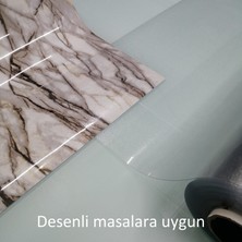 1,2 mm Renksiz Buzlu Şeffaf PVC Kalın Koruyucu Masa Örtüsü (Cam / Lake / Mermerde Yapışma İzi Yapmaz)