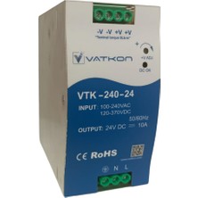Vatkon VTK-240-24 / 24V, 10A Güç Kaynağı