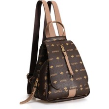 Lucky Bees Desenli Kadın Sırt Çantası