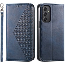 Cool-M Case Samsung Galaxy A35 5g Rhombus Pu Deri+Tpu Telefon Kılıfı (Yurt Dışından)