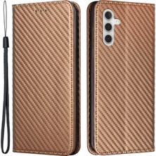 Cool-M Case Samsung Galaxy A15 5g Karbon Fiber Doku Deri Telefon Kılıfı (Yurt Dışından)