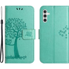 Cool-M Case Samsung Galaxy A35 Baykuş Ağacı Baskılı Deri Stand Telefon Kılıfı (Yurt Dışından)