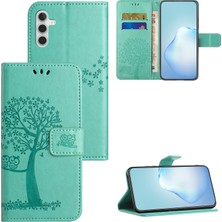 Cool-M Case Samsung Galaxy A35 Baykuş Ağacı Baskılı Deri Stand Telefon Kılıfı (Yurt Dışından)