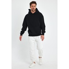 Kef Clothing Siyah Hoodie, Oversize Sweatshirt, Erkek Hoodie, Kanguru Cep Kapüşonlu
