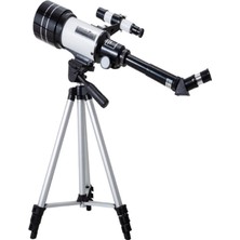 Profesyonel Astronomik Teleskop 70 mm Mercek 150 Kez Yakınlaştırma Yüksek Güçlü Dekoratif Kara ve Uzay Teleskopu