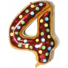 Kidspartim 4 Rakam Desenli Folyo Balon 32 Inc 72 cm