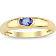 İryum Tanzanite Tektaş Yüzük
