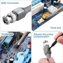 Zining Shop Bnc Osiloskop Prob Kiti 100 Mhz 1x 10X Mayitr Yüksek Hassasiyetli Kapsam Analizörü Timsah Klip Test Uçları (Yurt Dışından)