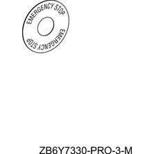 Schneider Electric ZB6Y7330 Acil Durdurma Butonu Için Işaretli Yazı Ø45 - Acil Durdurma