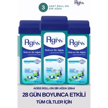 Agiss s Roll-On Sir Ağda Azulen Tüm Ciltler 100 ml x 3 Adet