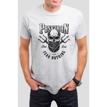 T-35 Poseidon Baskılı Beyaz Unisex Tişört C274