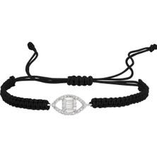 Altın Sepeti Beyaz Altın Mekik Bagetli Ip Bileklik